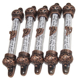 Set 5 pcs Door Mezuzah Case Bronse w/ Prayer Non Kosher Scroll Shadai 4,4"